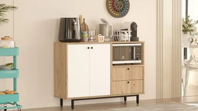 Skrinka na mikrovlnku Houseland Royce 02 dub Castello/biela