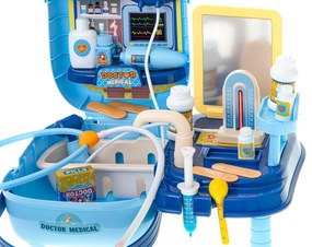 KIK Lekárska súprava s príslušenstvom v 34-dielnom kufríku. + tabuľka