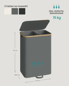 Kôš na bielizeň LCB532GN01