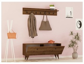 Nástenný vešiak s botníkom Rupa Walnut