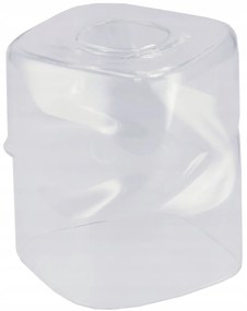 BERGE LED luster závesné stropné svietidlo E27 priehľadný sklenený štvorec