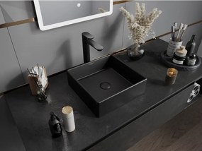 Mexen Goya, umývadlo na dosku 35 x 35 cm, čierna matná, 22183585