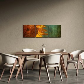 Obraz - Slnečnica (s hodinami) (90x30 cm)