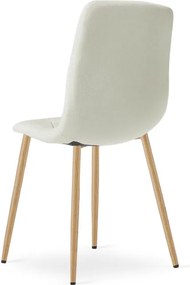 Jedálenská stolička LIBRA béžová / hnedé nohy