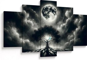 Obraz – Čiernobiely strom v splne (150x105 cm)