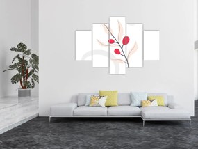 Obraz - Ružová florálna abstrakcia N⁰3 (150x105 cm)