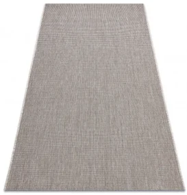 Koberec Sizal Floorlux 20580 jednofarebný - strieborný / čierny