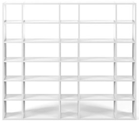 Biela knižnica TemaHome Pombal, šírka 255 cm