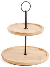 Dvojposchodový servírovací podnos Modern Kitchen bambus