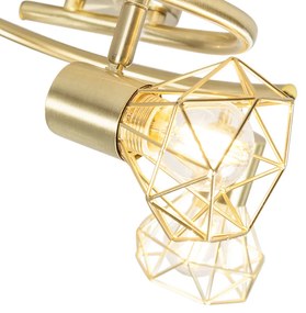 Art Deco Bodové svetlo mosadz nastaviteľné a naklápateľné 3-svetlá - Mosh