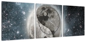 Obraz - Vesmírna rovnováha (s hodinami) (90x30 cm)