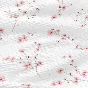 Goldea krepové posteľné obliečky - kvitnúce sakury 140 x 200 a 70 x 90 cm