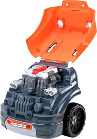 LEAN Toys Súprava pre domáceho majstra na rozoberanie automobilových motorov, oranžová
