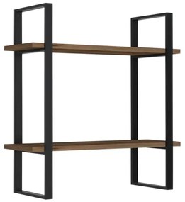 Nástenná polica BUBA 70x70 cm hnedá/antracit