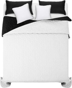 Čierno biely prešívaný prehoz na manželskú posteľ 200 x 220 cm