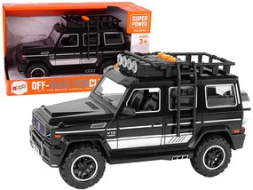 LEAN TOYS Terénne auto, trecí pohon - čierna