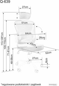 SI Otočná stolička Q-639 sivý