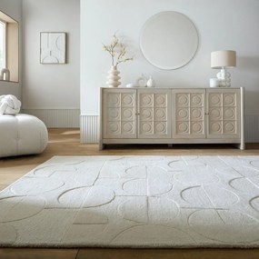 Slonovinový ručne tkaný vlnený koberec 200x290 cm Gigi – Flair Rugs