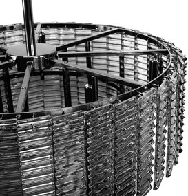 Toolight Toolight, závesné stropné svietidlo 62cm, 8xE14, APP1678-8CP, šedá, OSW-09313