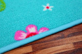 Vopi, Detský kusový koberec Motýlik 5271 modrý, 80x120, modrá, detská izba