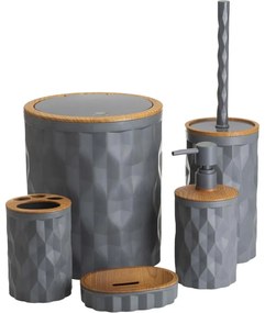 Kúpeľňový set REINA 5 ks antracit/hnedá