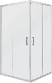 Novoterm Obdĺžnikový sprchovací kút NV-Malibu SQ 100x80 chróm/textúra - bez vaničky
