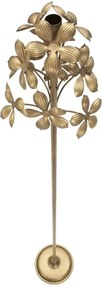 Kovový svietnik Flowy 118 cm zlatý