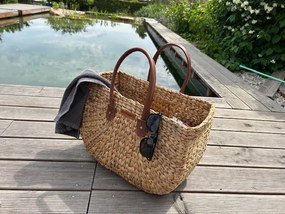 Plážová taška z vodného hyacintu, oblá Rozmery (cm): 43x18x30