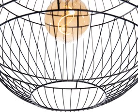 Moderné závesné svietidlo čierne 38 cm - Sphaera