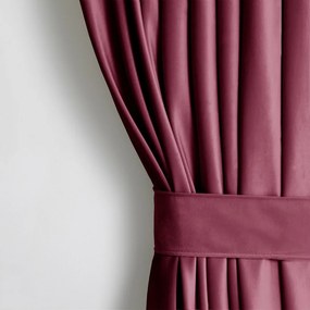 Záves AmeliaHome Velvet s priechodkami 140x270 cm burgundy
