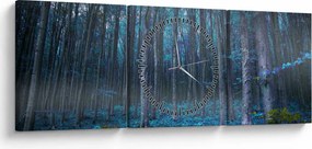 Obraz - Magický les (s hodinami) (90x30 cm)
