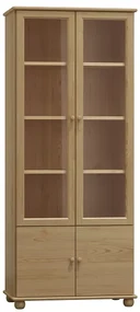 Vitrína presklená, skrinka - KN05: Borovica 90cm