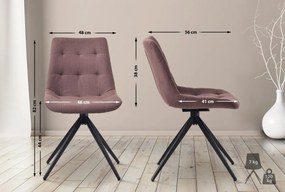 Jedálenská stolička Merna - látka - Hnedá