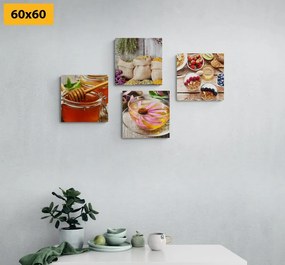 Set obrazov zátišie do kuchyne - 4x 60x60