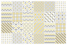 Sada 24 nástenných samolepiek Ambiance Scandinavian Tiles Stockholm, 10 × 10 cm