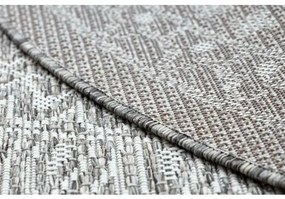 Koberec SISAL LOFT 21207 Ružica BOHO slonová kosť/strieborná/taupe Veľkosť: kruh 160 cm