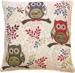Vankúšová obliečka Tri sovy 40 × 40 cm