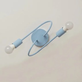 Prisadený luster OXFORD 2xE27/15W/230V modrá