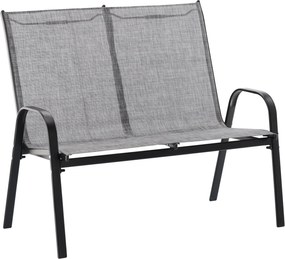 CH Záhradný oceľový nábytok so stolom - sivá