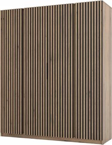 4-dverová skriňa do predsiene a spálne s lamelami Dravero Ev/bl-ev 4LAM