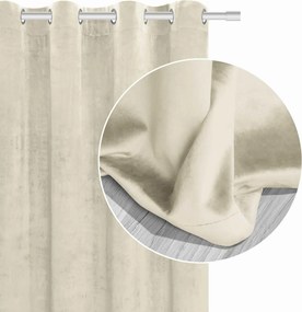Velúrový záves SOFT VELVET krémový 140x250 cm