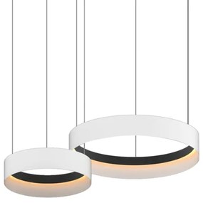 LED Luster na lanku ORBITA LED/72W/230V biela/čierna