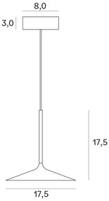 MAXLIGHT P0456 - LED Luster na lanku HANA LED/6W/230V pr. 17,5 cm čierna