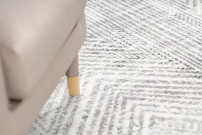 Koberec ANGEL 7890 / 52042 rybia kosť, chevron béžový / sivý