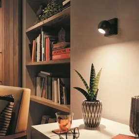 PHILIPS HUE Nástenné LED inteligentné bodové svietidlo HUE BUCKRAM, 1xGU10, 5W, teplá biela-studená biela, čiern