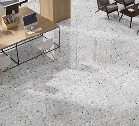 Dlažba Terazzo Silver 120x60 R BA 7 mm