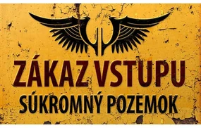 Ceduľa Zákaz vstupu - súkromný pozemok