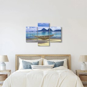 Obraz - Obraz hojdacej siete na pláži 2 (90x60 cm)