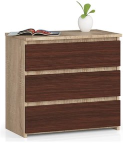 Nočný stolík CL3 3SZ CLP dub sonoma / wenge