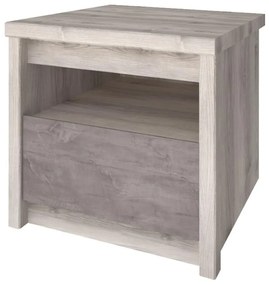 Nočný stolík JESS (gaštan nairobi + onyx). Vlastná spoľahlivá doprava až k Vám domov. 1091548